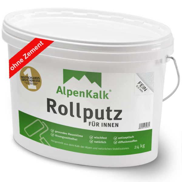 Rollputz fein (0,5 mm) jetzt 24 kg (20+4) / ca. 65 m²