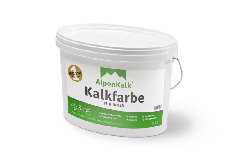 Küchenwand mit Kalkfarbe