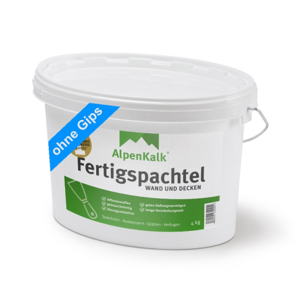 AlpenKalk Fertigspachtel jetzt 4 kg (3 + 1 kg)